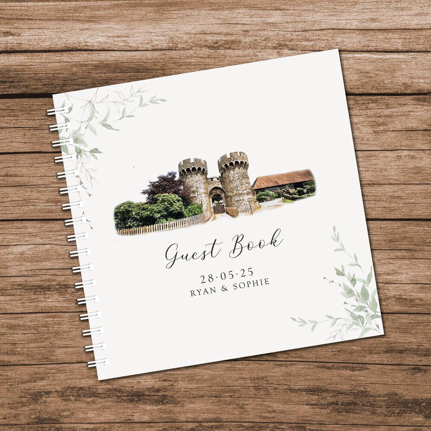 Venue Painting Wedding Guestbook, Venue Sketch Wedding Guest book