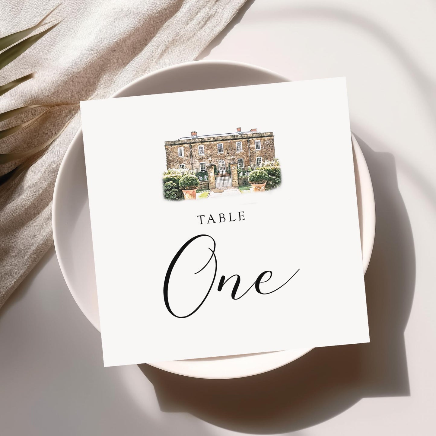 Venue Painting Wedding Table Numbers, Venue Sketch Table Numbers Wedding