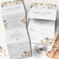 Peach Wedding Invitation, Floral Wedding Invitations, Blush Wedding Invite With Flowers