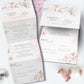 Blush Pink Wedding Invitation, Blush Floral Wedding Invitations, Rose Wedding Invites, Dusty Pink Wedding Invite, With Timeline And RSVP