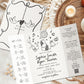 Fun Hand Drawn Gatefold Wedding Invitation