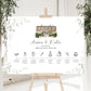 Venue Painting Order of the Day Sign, Venue Sketch Wedding Timeline Sign