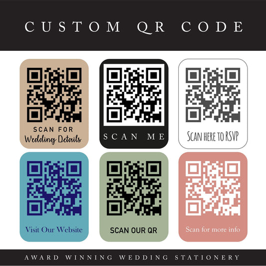 Personalised QR Codes, Qr Code For Wedding Invitation, QR Code For RSVP, Qr Code For Any Purpose
