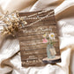 Rustic Barn Wedding Invitation, Evening Reception Wood Effect