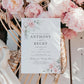 Pale Blush Pink Wedding Invitation, Rose Floral Wedding Reception Invitations