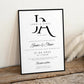 Black and White Wedding Invitations, Modern Minimalist Wedding Invite Suite, Classic Monochrome Wedding Invitation Set