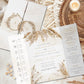 Rustic Pampas Wedding Invitation, Boho Wedding Invite, Folded Wedding Invite, Timeline Wedding Invitation, Invitations Wedding, Pampas Grass