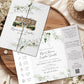 Venue Sketch Wedding Invitations, Gatefold Venue Painting Invites with Foliage