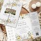 Wildflower Wedding Invitation with Venue Sketch