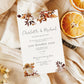 Rustic Autumn Wedding Invitations, Autumnal Floral Evening Wedding Invitation
