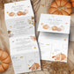 Rustic Fall Wedding Invitation, Wedding Invites with Autumn Pumpkin Leaves