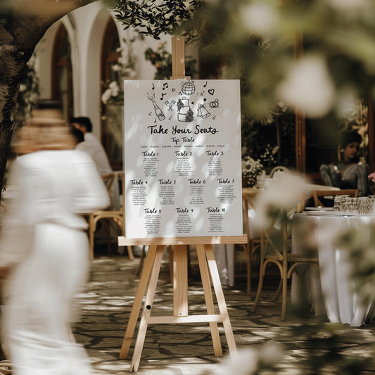 Hand Drawn Scribble Table Plan