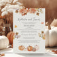 Rustic Pumpkin Wedding Invitations, Fall Wedding Invites with Autumn Theme
