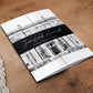 Black & White Gatefold Wedding Invitation with Belly Band & Custom Venue Sketch