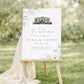 Personalised Wedding Welcome Sign with Venue Sketch – Olive & Eucalyptus Botanical Wedding Sign