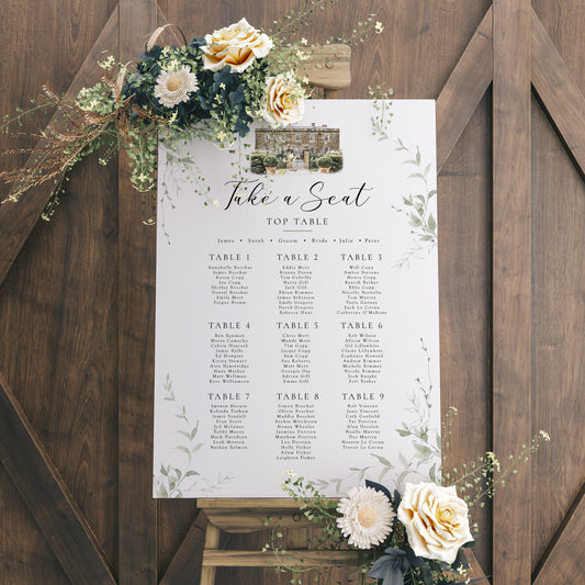Venue Painting Table Plan Sign